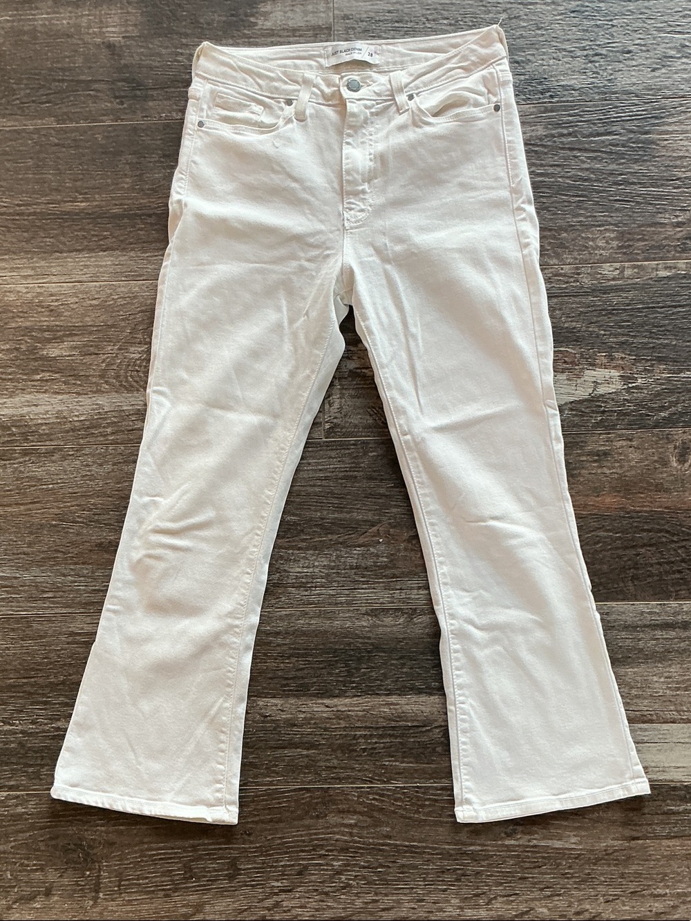 Just Black Women's White Flare Jeans